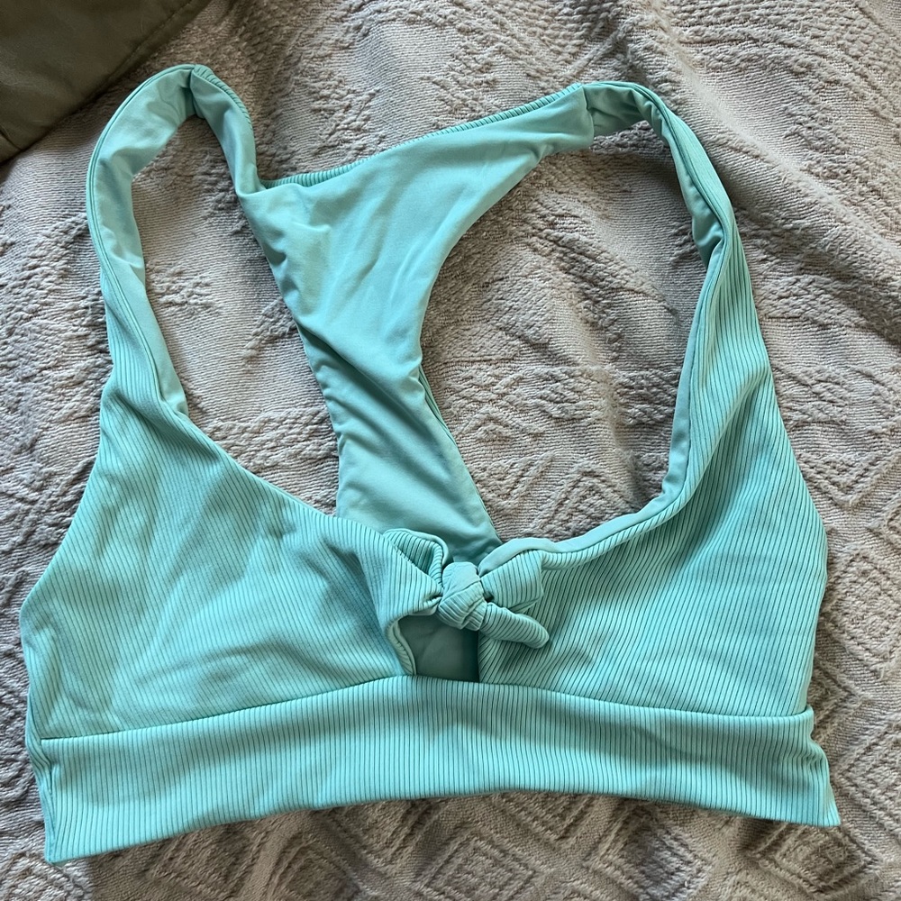 L*Space Tara Ribbed Keyhole Tie Knot Bikini Top